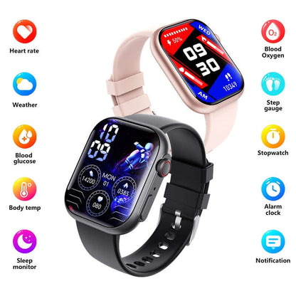 Oigool Non-invasive blood sugar heart rate blood pressure sleep exercise smart watch for men and women