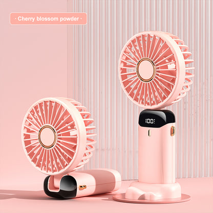 Oigool's latest USB handheld fan mini portable small fan digital display folding aromatherapy small electric fan