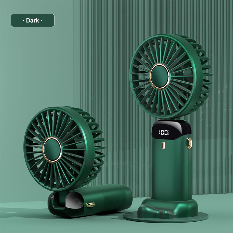 Oigool's latest USB handheld fan mini portable small fan digital display folding aromatherapy small electric fan