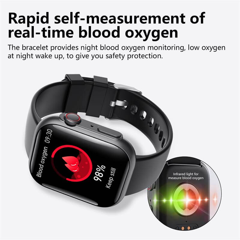 Oigool Non-invasive blood sugar heart rate blood pressure sleep exercise smart watch for men and women